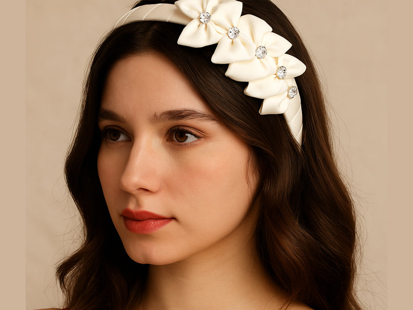Pearl Kiss Petal Band - White