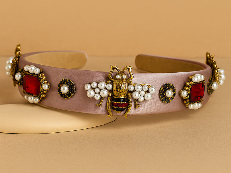Beejewelled Hair Band - Pink