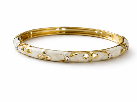 Bloom Enamal Victorian Bangle (Pack of 1)