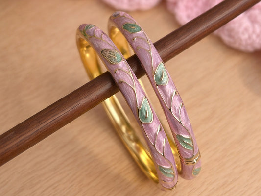 Purple Meadow Enamel Bangle (Pack of 1)