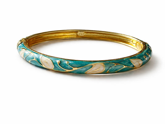 Blue Meadow Enamel Bangle (Pack of 1)
