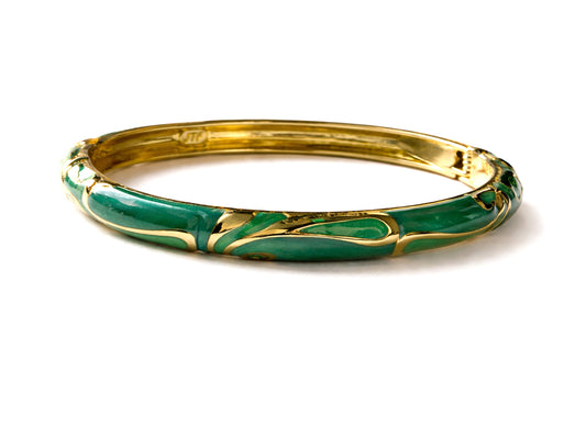 Teal Swirl Enamel Bangle (Pack of 1)