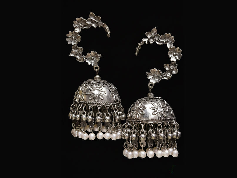 Kalika - Lightweight Oxidised Jhumka