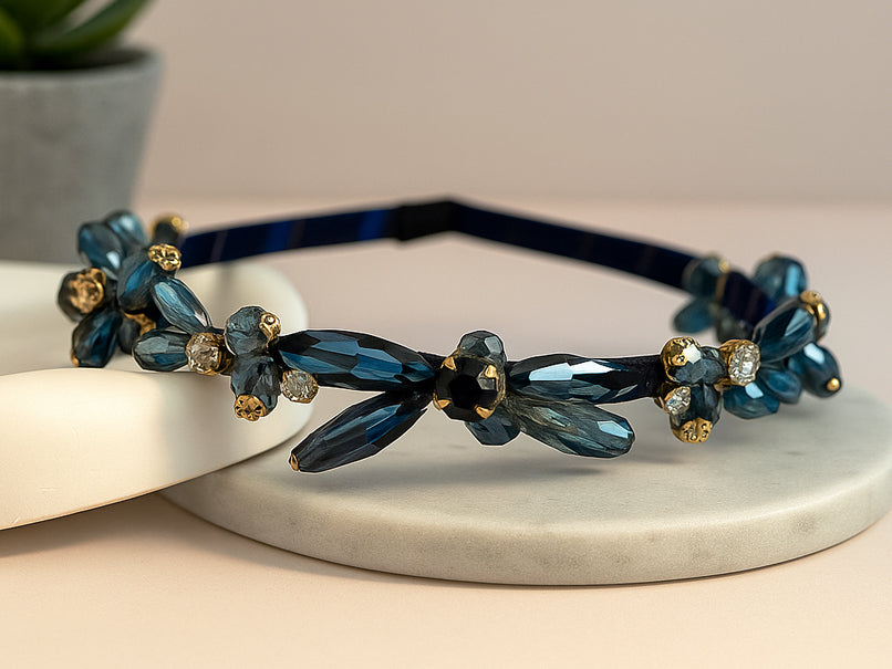 Celestial Flora Hair Band - Blue