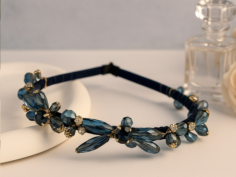 Celestial Flora Hair Band - Blue
