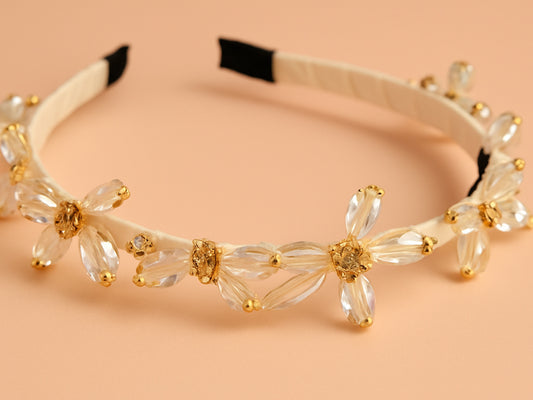 Celestial Flora Hair Band - White