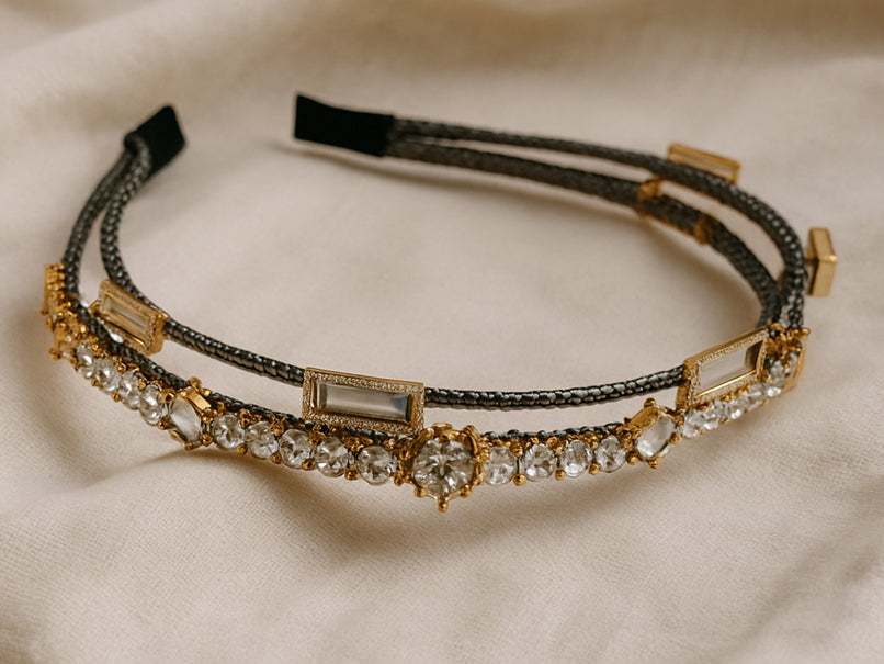 Crystal Royale Hair Band - White