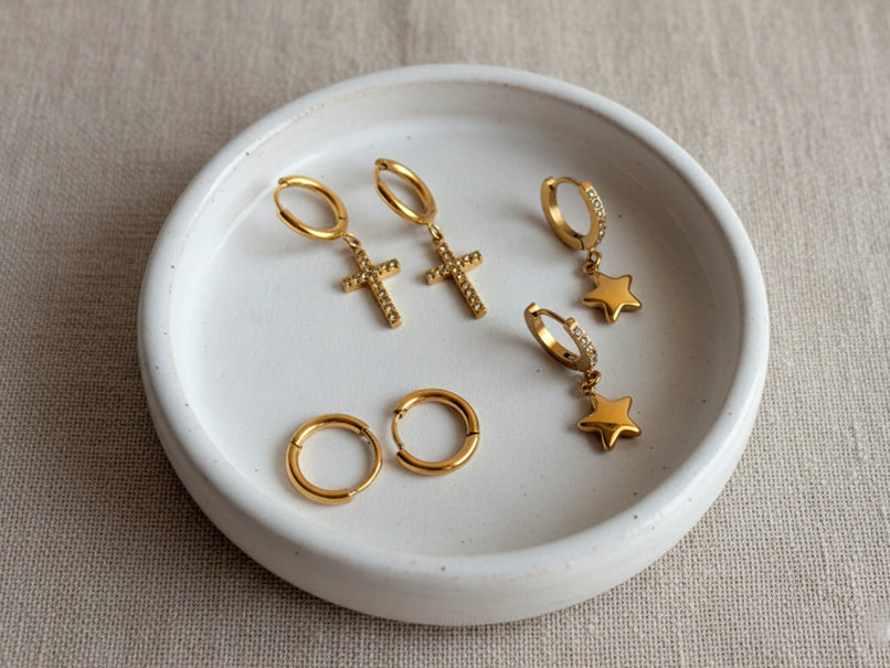 Cross & Star Set of 3 Earrings