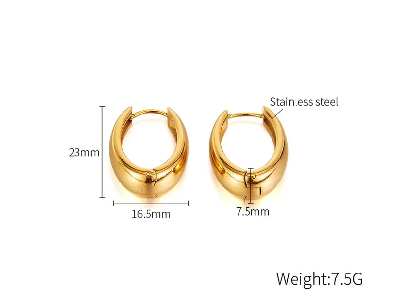 Minimalist Oval Hoops