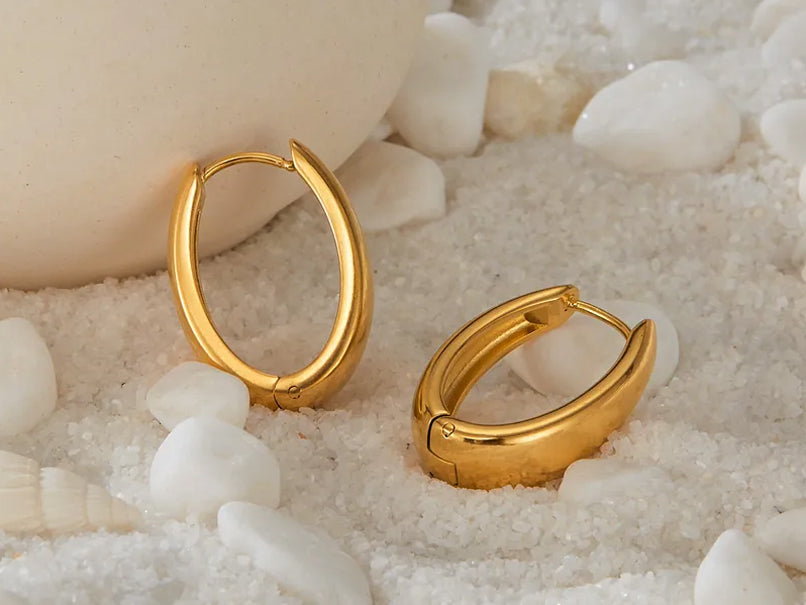 Minimalist Oval Hoops