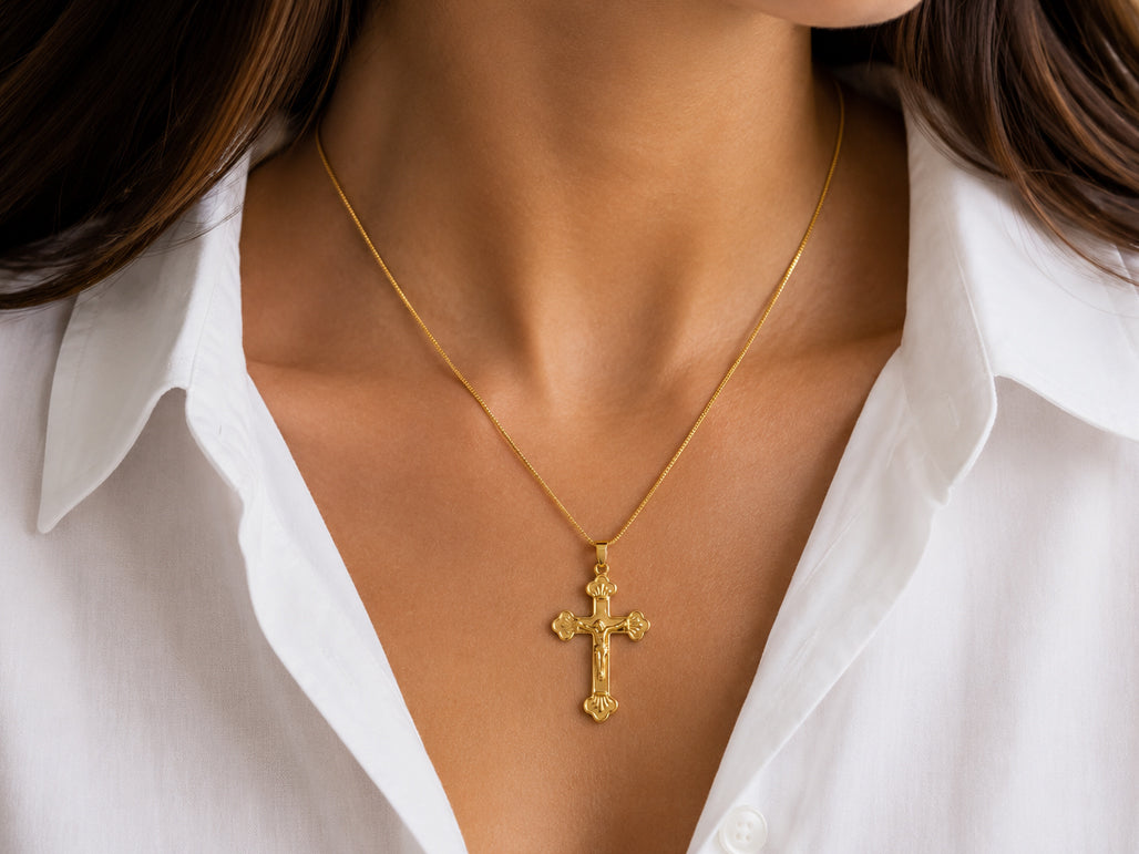 Halo Cross Necklace