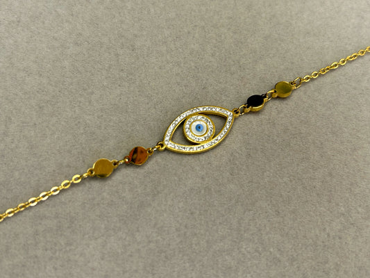Glittering Evil Eye Bracelet