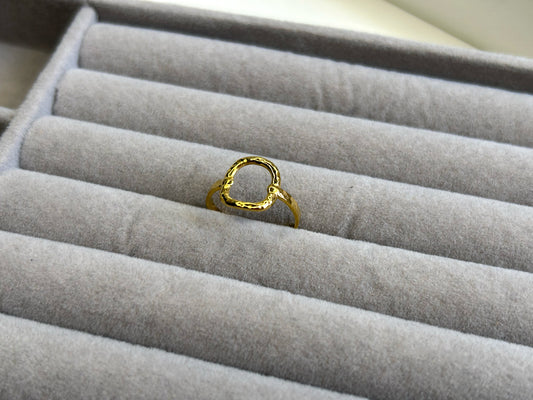 Textured Circle Ring