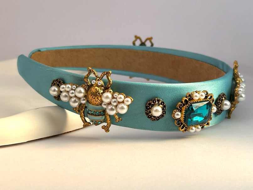 Beejewelled Hair Band - Blue