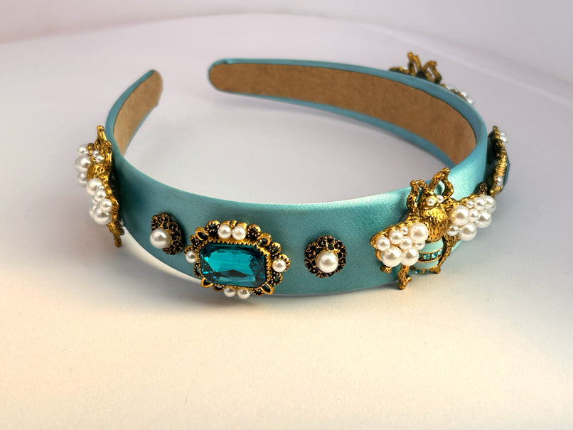 Beejewelled Hair Band - Blue