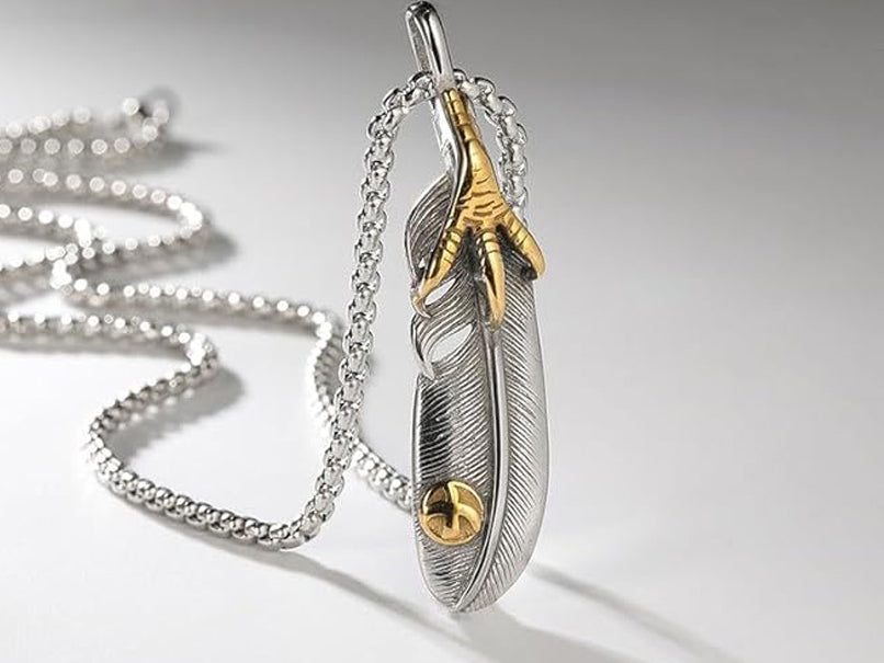 Eagle Feather Neck Chain for Men & Boys