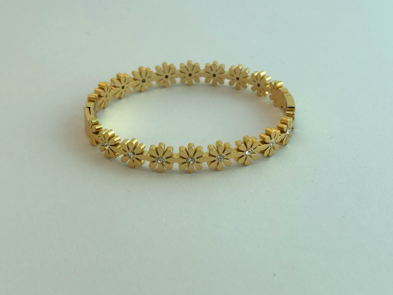 Floret Thin Wrist Bangle