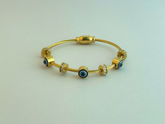 Classic Evil Eye Thin Bangle
