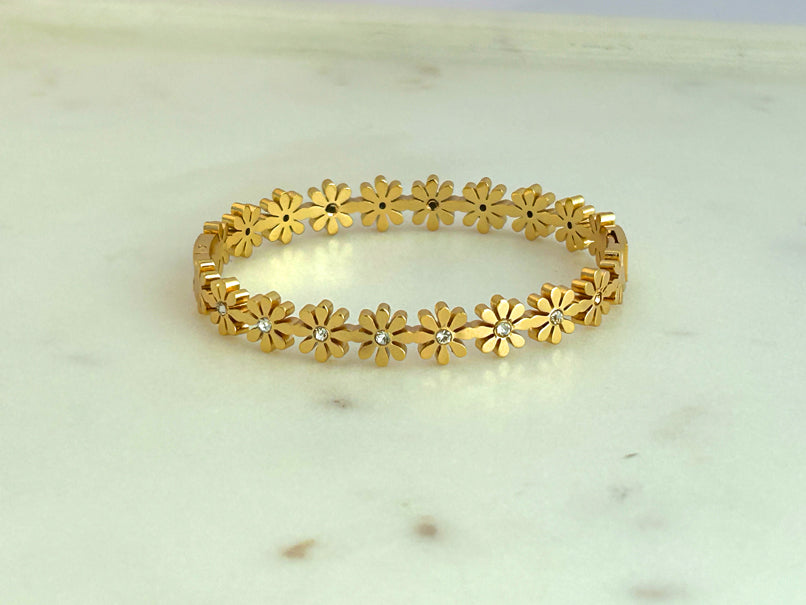 Floret Thin Wrist Bangle