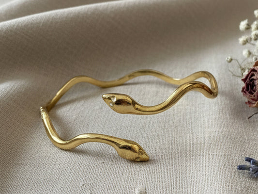 Gilded Serpent Bangle