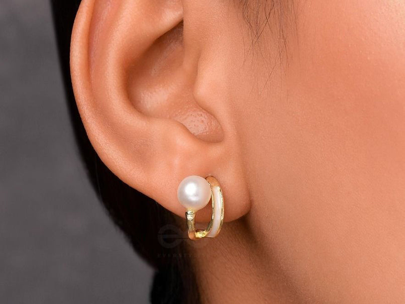 Moonlit Pearl Studs