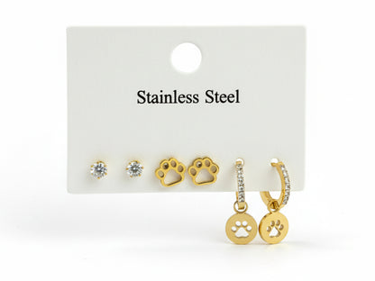 Pawfect Set of 3 Earrings