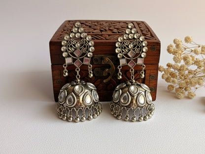 Darpan - Lightweight Oxidised Jhumka