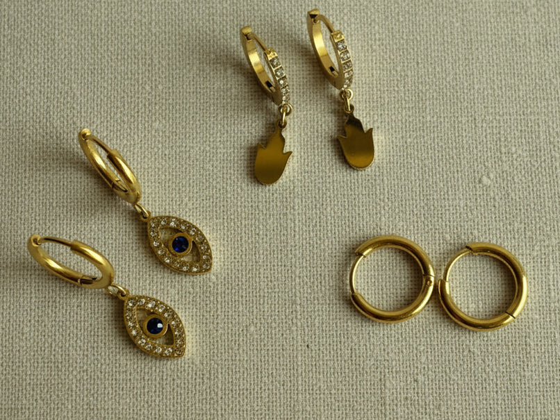 Evil Eye Set of 3 Earrings