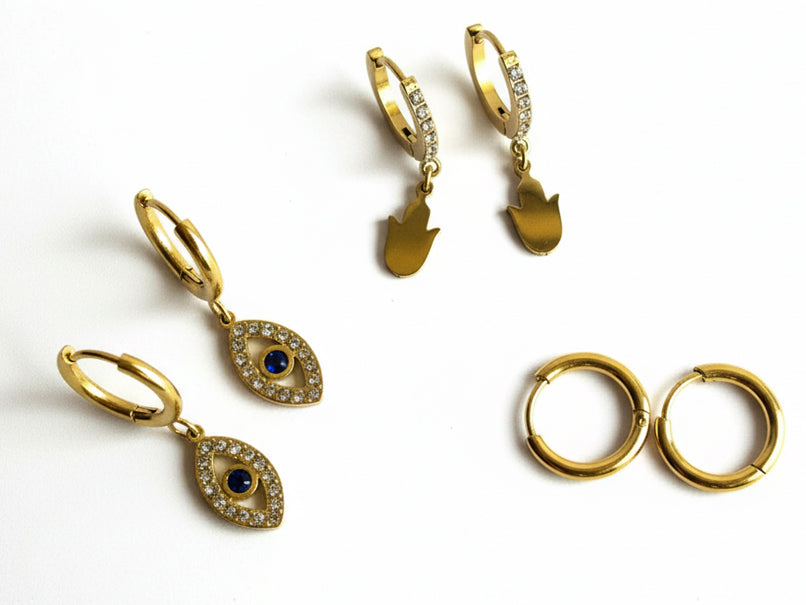 Evil Eye Set of 3 Earrings