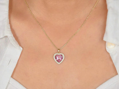 Pink Heart Necklace