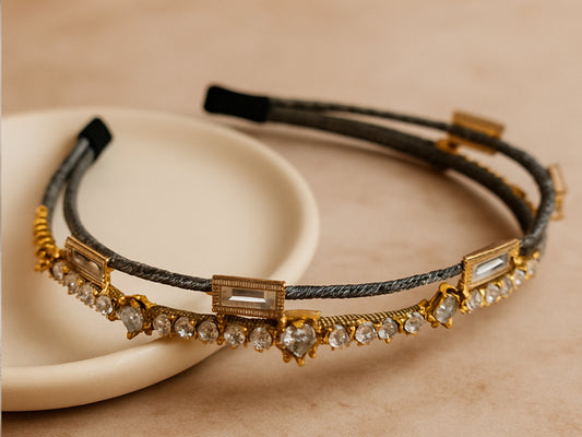 Crystal Royale Hair Band - White