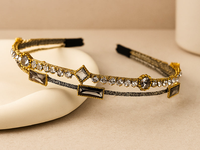 Crystal Royale Hair Band – Black