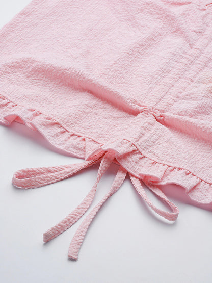 Square-Neck Top with Short Sleeves