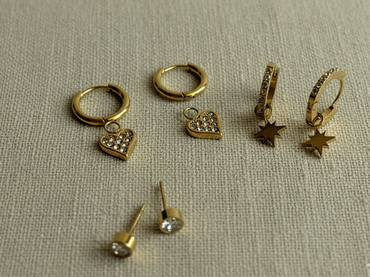 Dazzel Set of 3 Earrings