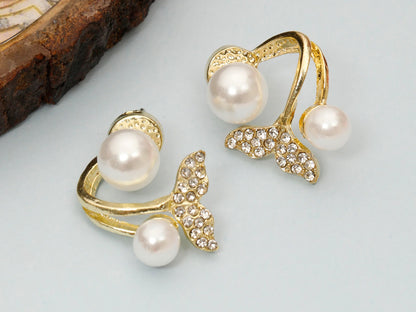 Fishtail Pearl Studs
