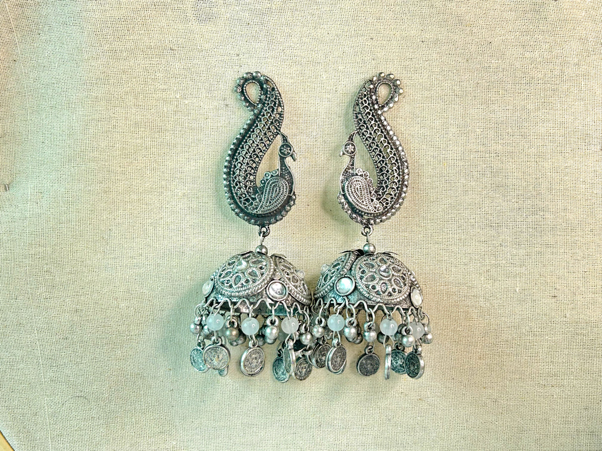 Morika - Lightweight Oxidised Jhumka