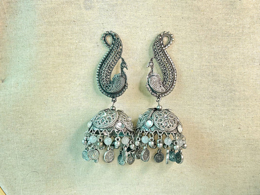 Morika - Lightweight Oxidised Jhumka