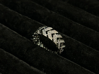 Zipper Cuban Ring