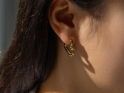 Rippled Heart Hoops
