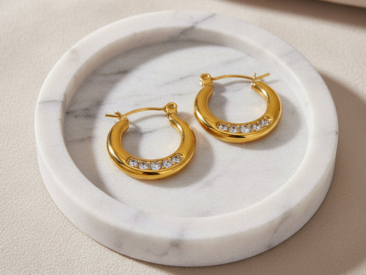 Crystal Curve Earrings