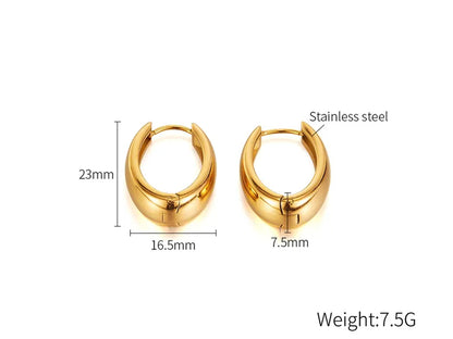 Minimalist Oval Hoops