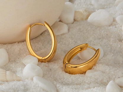 Minimalist Oval Hoops