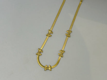 Golden Bow Charm necklace