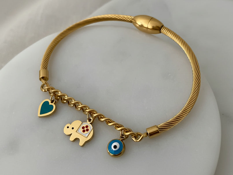 Eleva Evil Eye Bangle