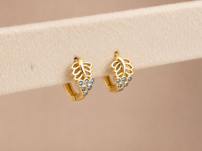 Olivia Leaf Hoops