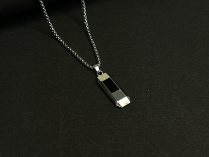Black Blade Pendant Necklace