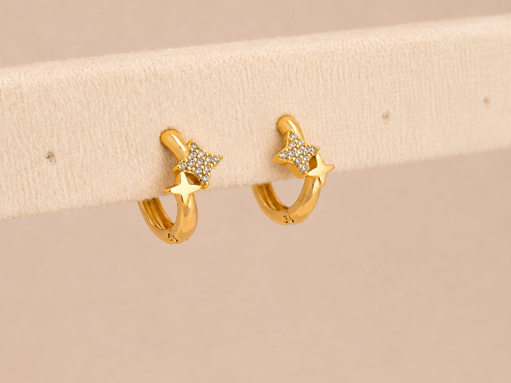 Star Small Hoops