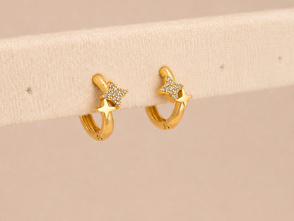 Star Small Hoops