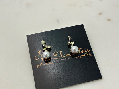 Spiral Pearl Studs