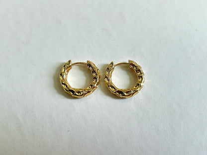 Textured Hoop Huggies